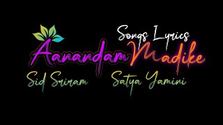 #Aanandam #Madike Lyrical Songs | WhatsApp Status Telugu video | SadSriram |Ishq Songs |Black Screen