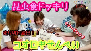 [ドッキリ]売り切れ続出!?話題のコオロギせんべいを虫嫌いな女の子に黙って食べさせてみた！