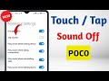 how to turn off touch sound in poco | tap sound off poco