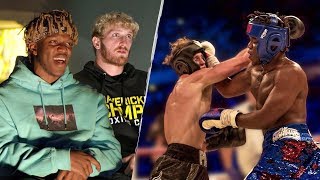 KSI & Logan Paul Rewatch The First Boxing Fight - 40 Days