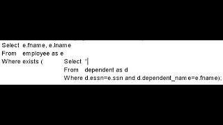 The Exists Function & NOT exists function | SQL
