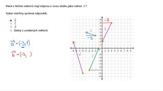 Složky vektorů (2. příklad) | Vektory | Analytická geometrie | Matematika | Khan Academy