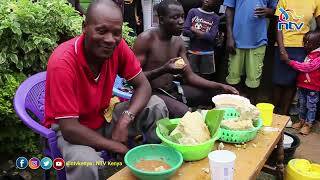 Ugali eating competition in Bungoma