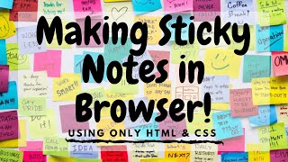 Sticky Notes [ using HTML & CSS only ] 🤩 | OmniBits