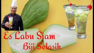 How to Make Chayote Ice with Basil Seeds / Cara Membuat Es Labu Siam dengan Biji Selasih