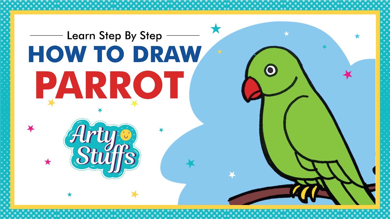 Parrotdrawing Howtodraw How To Draw Parrot Step By Step Parrot