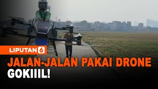 Gokil Nih! Sekarang Manusia bisa Terbang Jalan-Jalan Pakai Drone