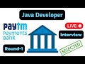 Live Interview | Round-1 | Paytm Payments Bank | Java Developer | Data Structures | Algorithms