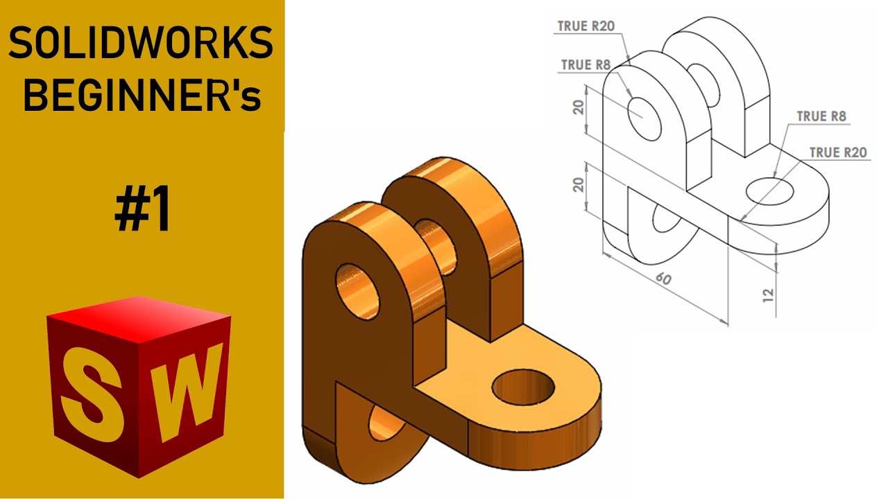 ⚡SOLIDWORKS || Beginners Tutorial || Exercise - 1 - YouTube