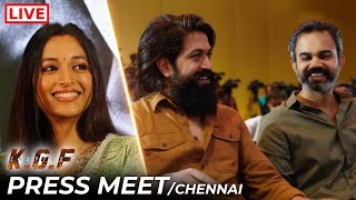 🔴LIVE: KGF Chapter 2 Press Meet 'Rocking Star' Yash, Prashanth Neel, Srinidhi Shetty