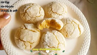 Eggless Lemon Crinkle Cookies / EGGLESS LEMON COOKIES