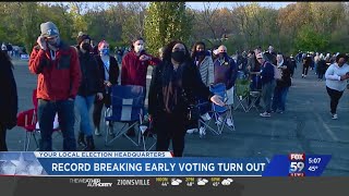 Early voting numbers break records nationally, locally