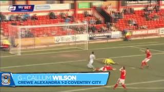 GOAL! Callum Wilson scores against Crewe Alexandra!