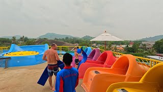 🌈 The Whizzard 🦄 Water Slide 💦 at Splash Jungle Phuket 🇹🇭