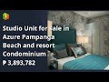 Studio Unit for sale in Azure Pampanga Beach and resort Condominium