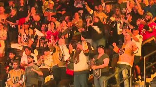 Fans cheer on Vegas Golden Knights to a game 2 victory over the Dallas Stars