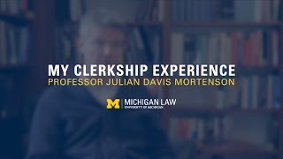 My Clerkship Experience: Professor Julian Davis Mortenson