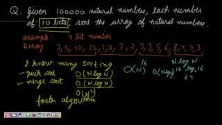 Programming Interviews: Counting Sort (sort in O(n) time complexity)
