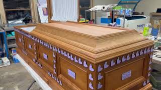 Custom made cherry casket.