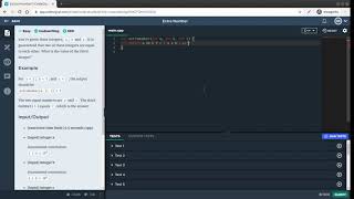 CodeSignal. Arcade. The Core. 11. Extra Number (Solution + Explanation)