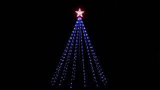 8ft Outdoor Lighted Christmas Tree with 10\