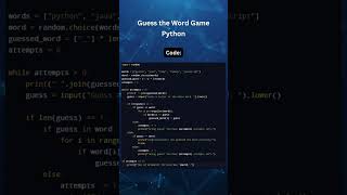 Guess the Word Game in Python #coding #gaming #code #python #tutorial #developer #programming