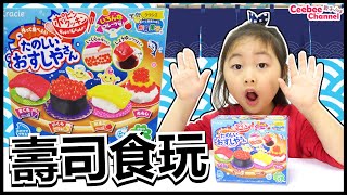 壽司食玩 日本食玩 知育菓子 壽司店 開張了 | 壽司 DIY 遊戲 | DIY Candy kit |Ceebee 5yrs | [中英字幕 Eng sub]