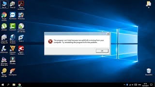 How to fix 'The program cant start because .dll is missing from your computer. Easiest way