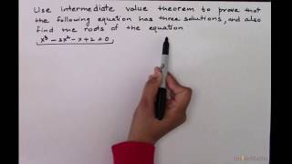 Continuity 2.8: Example of Intermediate Value Theorem