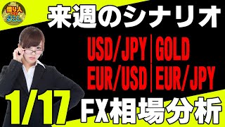 【為替FX相場分析】「ドル円・ゴールド・ユーロドル・ユーロ円　1月17日～トレードシナリオ【投資家プロジェクト億り人さとし】