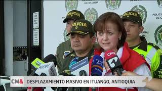 Se presenta desplazamiento masivo en Ituango, Antioquia