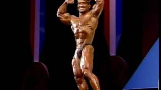 Lee Labrada Posing at the Mr. Olympia 1990