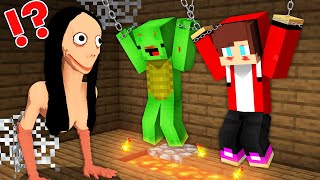 This Momo Found and Catch JJ and Mikey in Minecraft Maizen