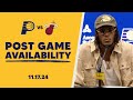 Indiana Pacers Postgame Media Availability vs. Miami Heat | November 17, 2024