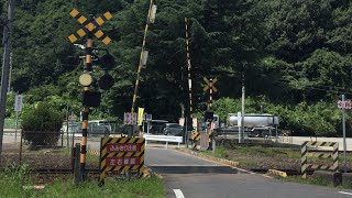 JR高山本線　踏切内に線路跡がある踏切