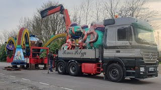 Transport en opbouw kermis Bovenkarspel 2024 - Deel 1