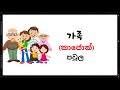 let s learn the names of family members in korean පවුලේ 가족 සාමාජිකයන්ගේ නම් කොරියන් වලින්