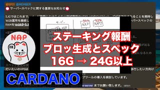 カルダノADA ｜（ご委任者様向け）ステーキング報酬　ブロック生成とスペックについて