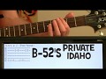 B52s Private Idaho Guitar Lesson / Guitar Tabs / Guitar Chords / Guitar Cover / Guitar Tutorial