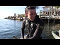 exploring secret spearfishing location under private docks