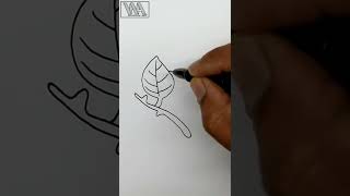 Simple Drawing Shorts || Leaf 🍃 Sketch || How to draw leaves || #simple #drawing #shorts