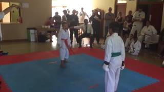 Kumite - Mawashi Geri - Galliano Boni - 7yrs -  u/9 Division at The WJKA Kirkwood Championships