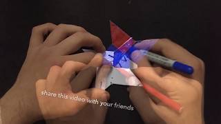 How to make a ninja star origami (ASMR)