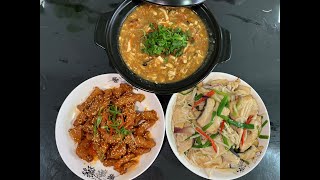 酸辣汤 Hot and Sour Soup | 鱼片豆芽 Stir Fry Fish with Bean Sprouts | 糖醋肉 Sweet and Sour Pork