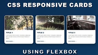 CSS Responsive Card Design with Flexbox | HTML & CSS Tutorial 2026