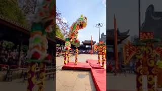 广东佛山祖庙黄飞鸿醒狮表演Guangdong Foshan Ancestral Temple Huang Feihong Lion Dance Performance