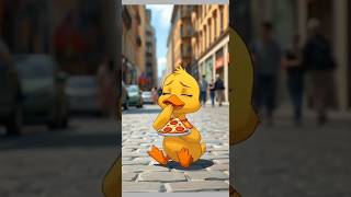 Cute duck crying for his pizza 🍕#kenangan #trended duckling #earnmoneyonline