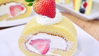 เค้กโรลสตรอเบอรี่ | Starwberry Cake Roll l FoodTravel