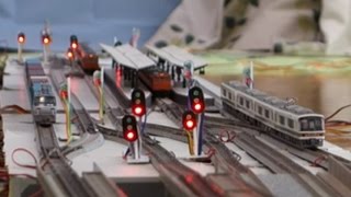 【鉄道模型】～走行風景編～西九条駅の信号(連動装置)を再現してみた4