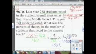 6-3 B Percent of Change (Increase & Decrease) 7th grade math